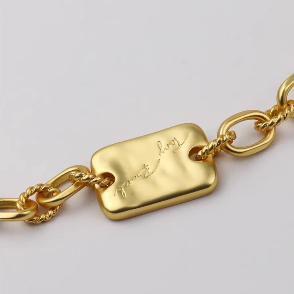 Tory Burch Signature Bar Chain Gold Necklace - Picture 2 of 4